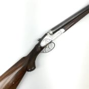 Czechoslovakian BRNO 12-bore side-by-side double barrel sidelock non-ejector sporting gun with Poldi