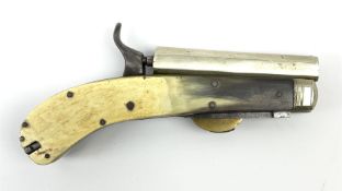 Mid-19th century James Rodgers Sheffield 160-bore (approx. 25cal.) percussion knife pistol with twin
