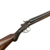 Blake & Beeley of Mansfield 12-bore side-by-side double barrel hammer shotgun with top lever action