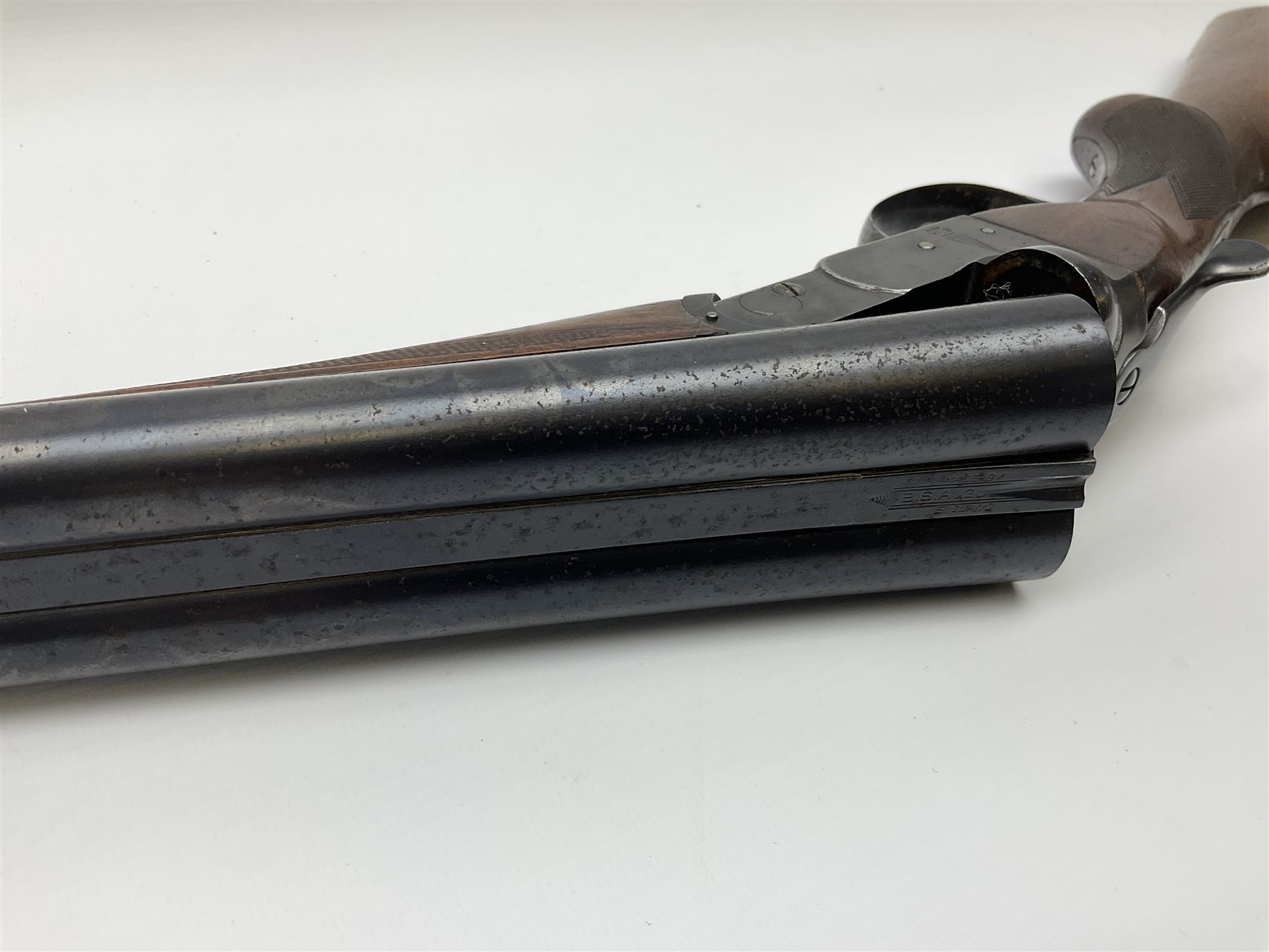 BSA 12-bore side-by-side double barrel box-lock ejector sporting gun with 76cm barrels - Image 10 of 12