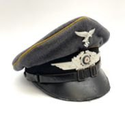 WW2 German Luftwaffe NCO grey cloth peaked cap