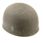 WW2 dispatch riders steel helmet with original finish and liner marked BMB 1945 Size 7