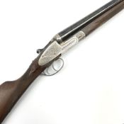 Spanish Denton & Kennell 12-bore side-by-side double barrel sidelock ejector sporting gun with two