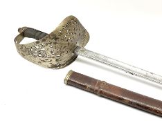 George V 1897 pattern army officer's sword the 82.5cm etched blade by Flights Ltd London