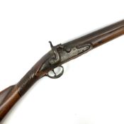 Early 19th century 15-bore flintlock converted to percussion cap fowling piece