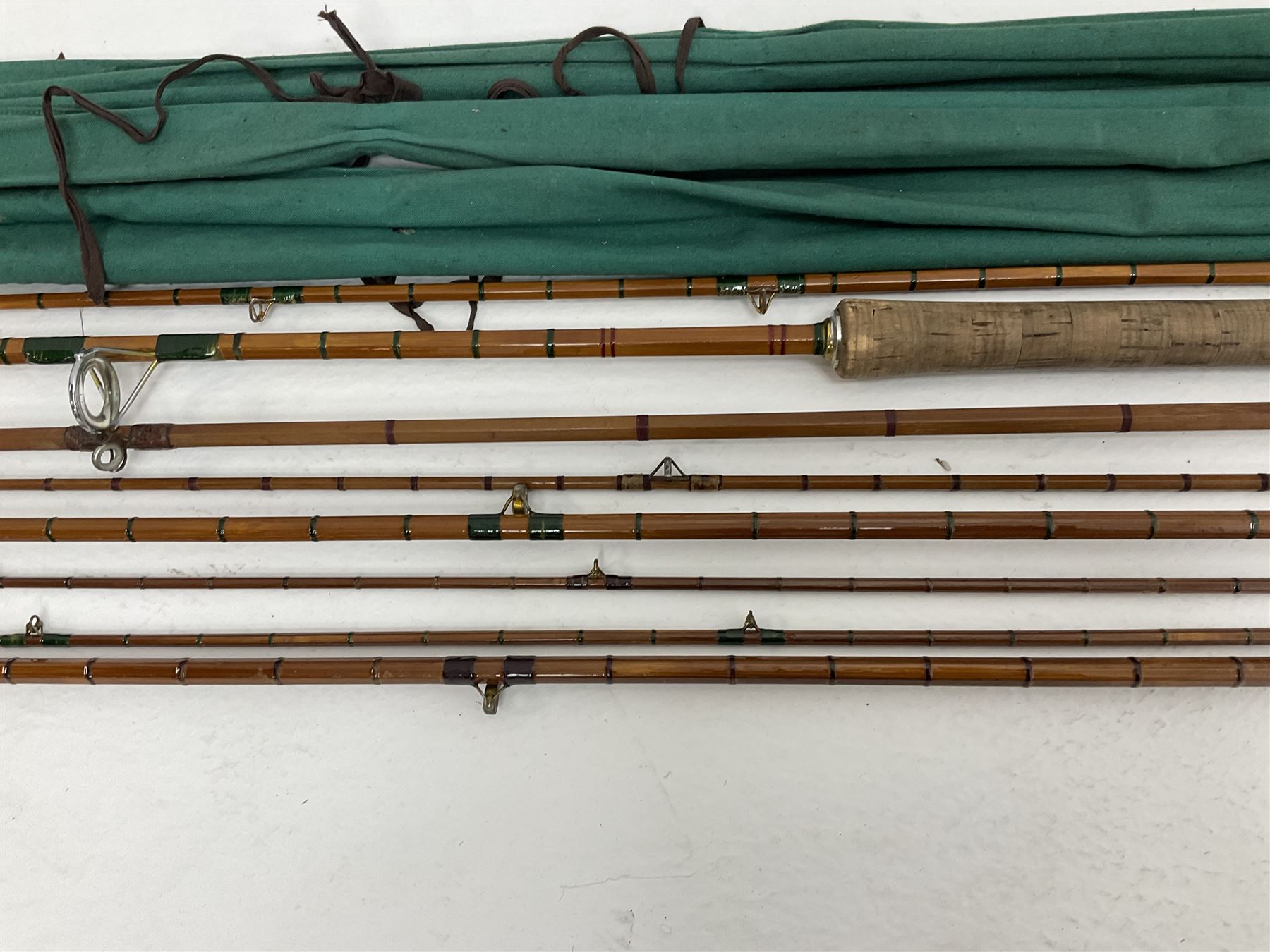 Four split cane fly fishing rods - Image 3 of 6
