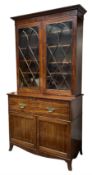 Georgian mahogany secretaire bookcase