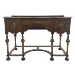 20th century Queen Anne style kneehole writing table