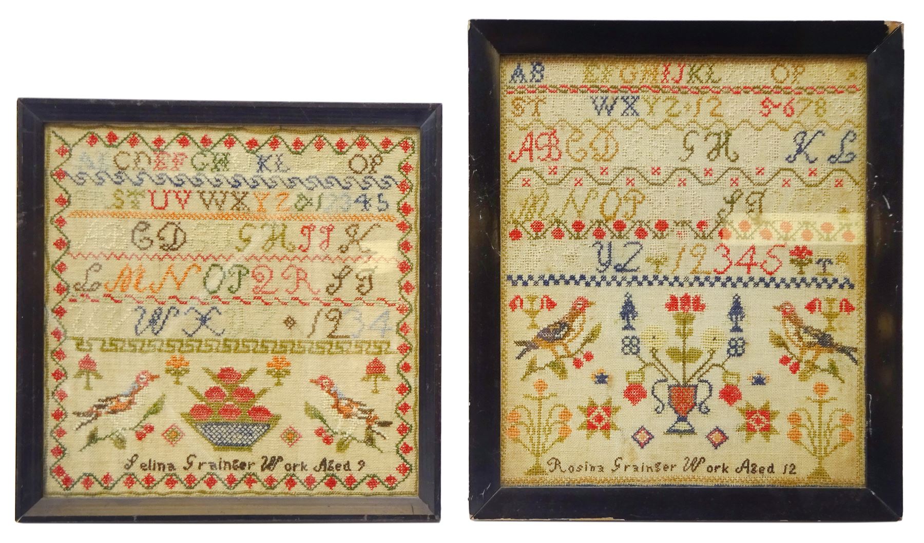 Two mid 19th century samplers