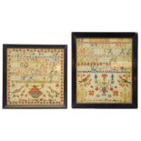 Two mid 19th century samplers