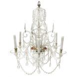 Late 20th century glass chandelier