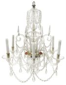 Late 20th century glass chandelier