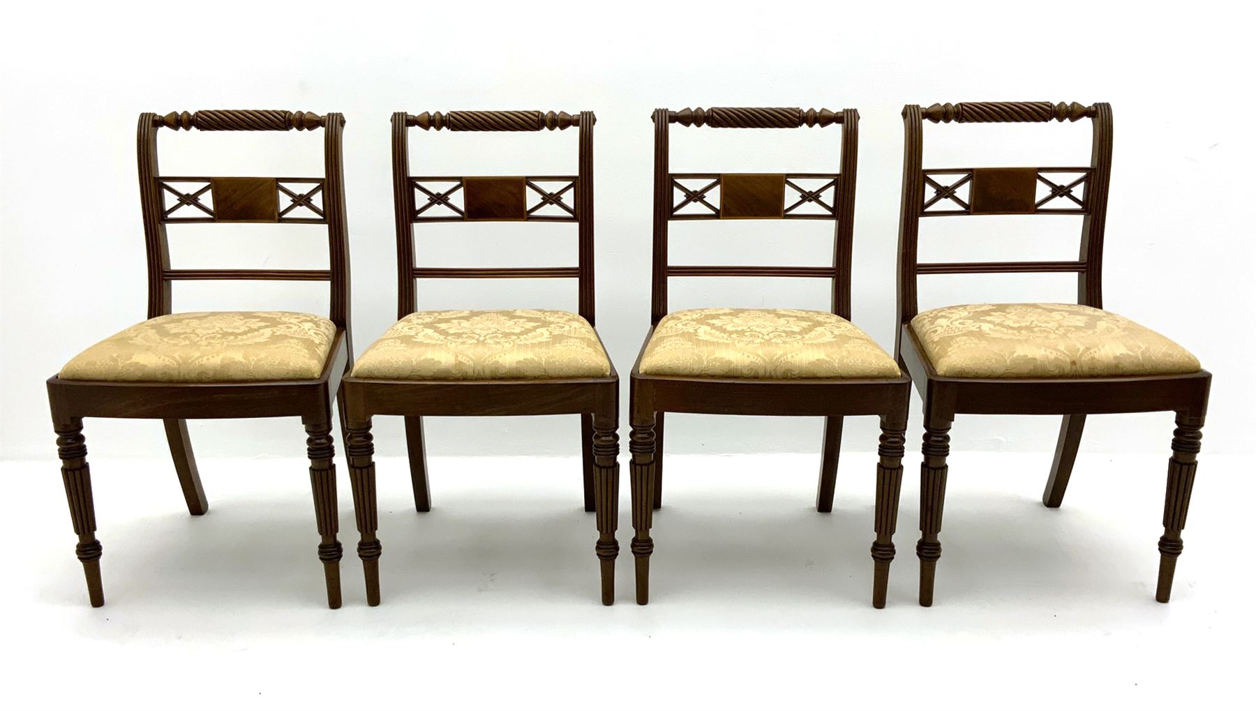Set of fourteen Regency mahogany dining chairs - Image 2 of 8