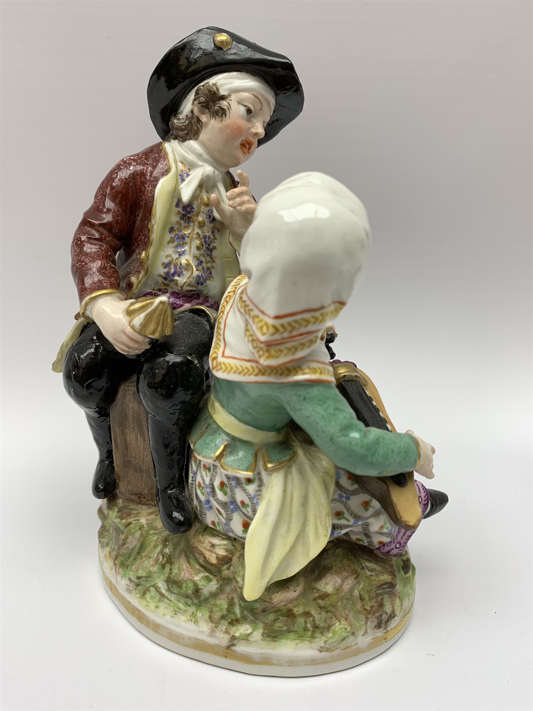 Two late 18th/early 19th century Berlin porcelain figure groups - Image 7 of 9