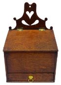 Early 19th century oak candle box