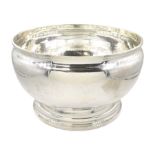 Large early 20th century silver bowl