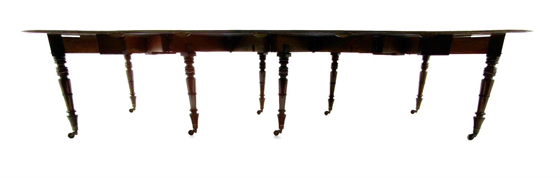 George III mahogany extending dining table - Image 2 of 6