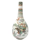 19th century Chinese famille verte bottle vase