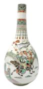 19th century Chinese famille verte bottle vase
