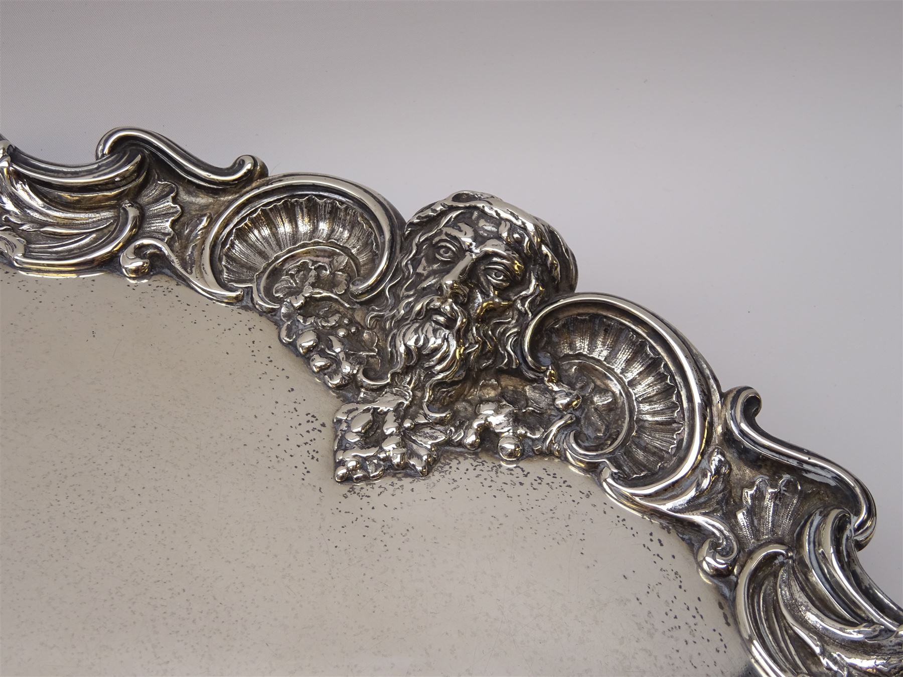 Large and impressive early 20th century Georgian style silver salver - Image 6 of 10