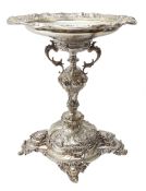 Large and impressive late 19th century Danish silver table centrepiece