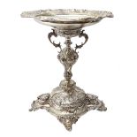 Large and impressive late 19th century Danish silver table centrepiece