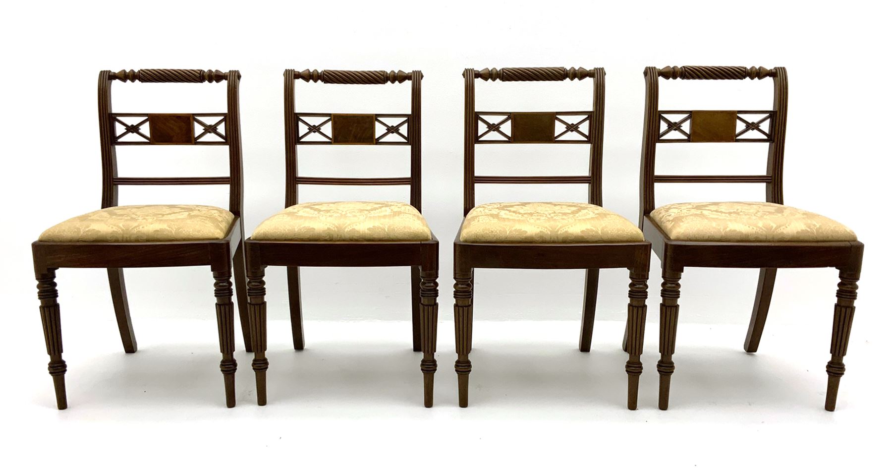 Set of fourteen Regency mahogany dining chairs - Image 3 of 8