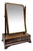 Georgian mahogany swing toilet mirror