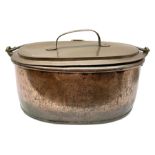 Victorian seamed copper fish kettle