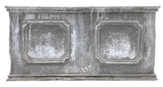 Large rectangular lead jardinière planter