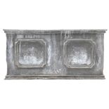 Large rectangular lead jardinière planter