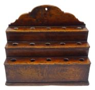 George III boarded oak spoon rack