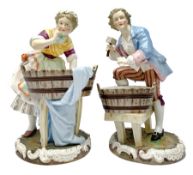 Pair of 19th century Continental porcelain figures