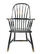 19th century ash and beech Windsor chair