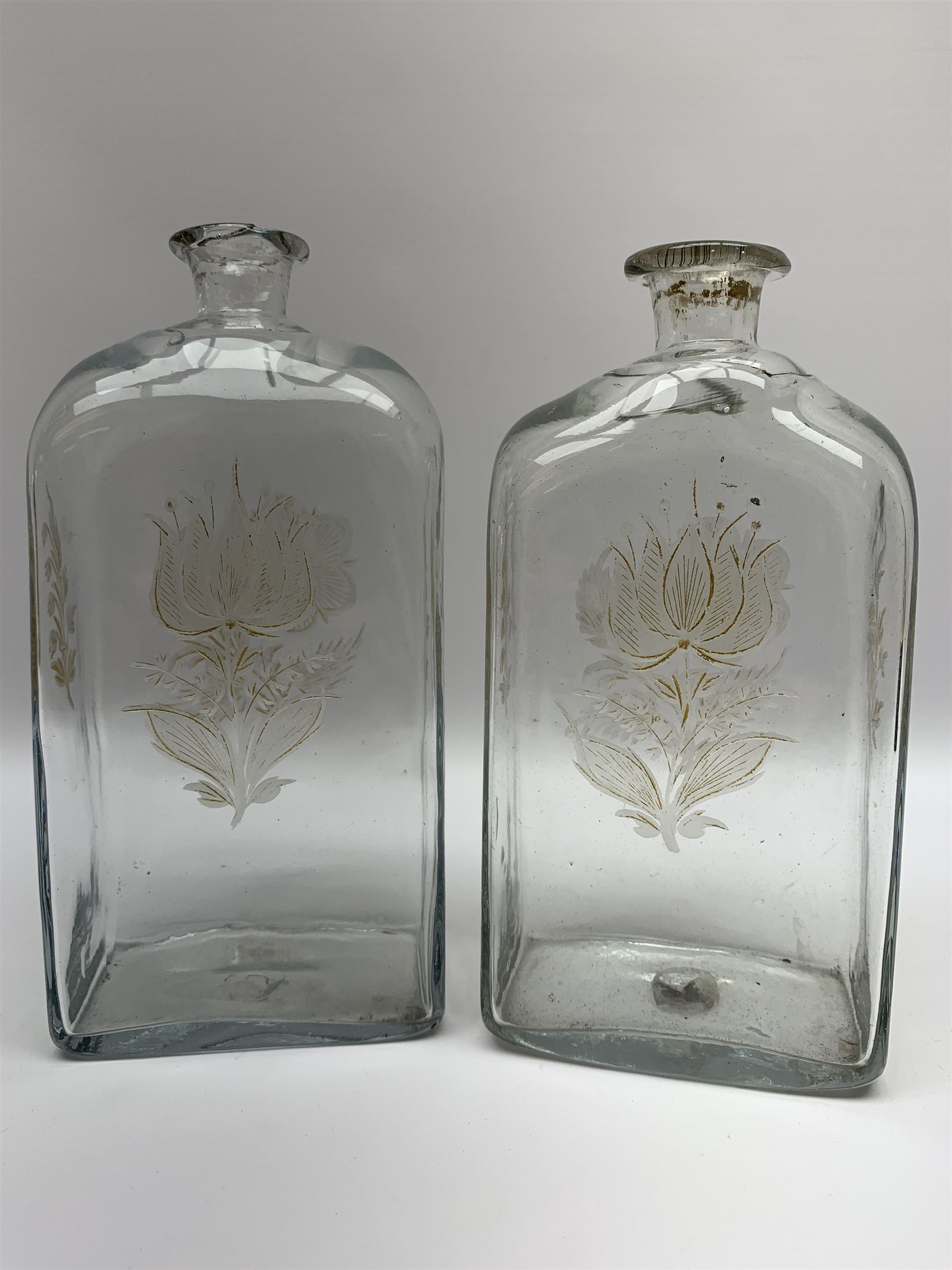 Pair of Georgian glass spirit decanters - Image 3 of 6