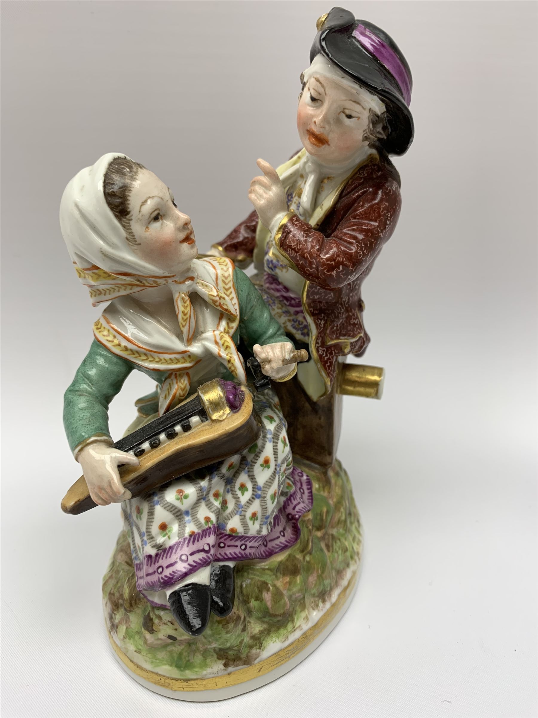 Two late 18th/early 19th century Berlin porcelain figure groups - Image 6 of 9