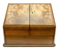 Late Victorian walnut correspondence box