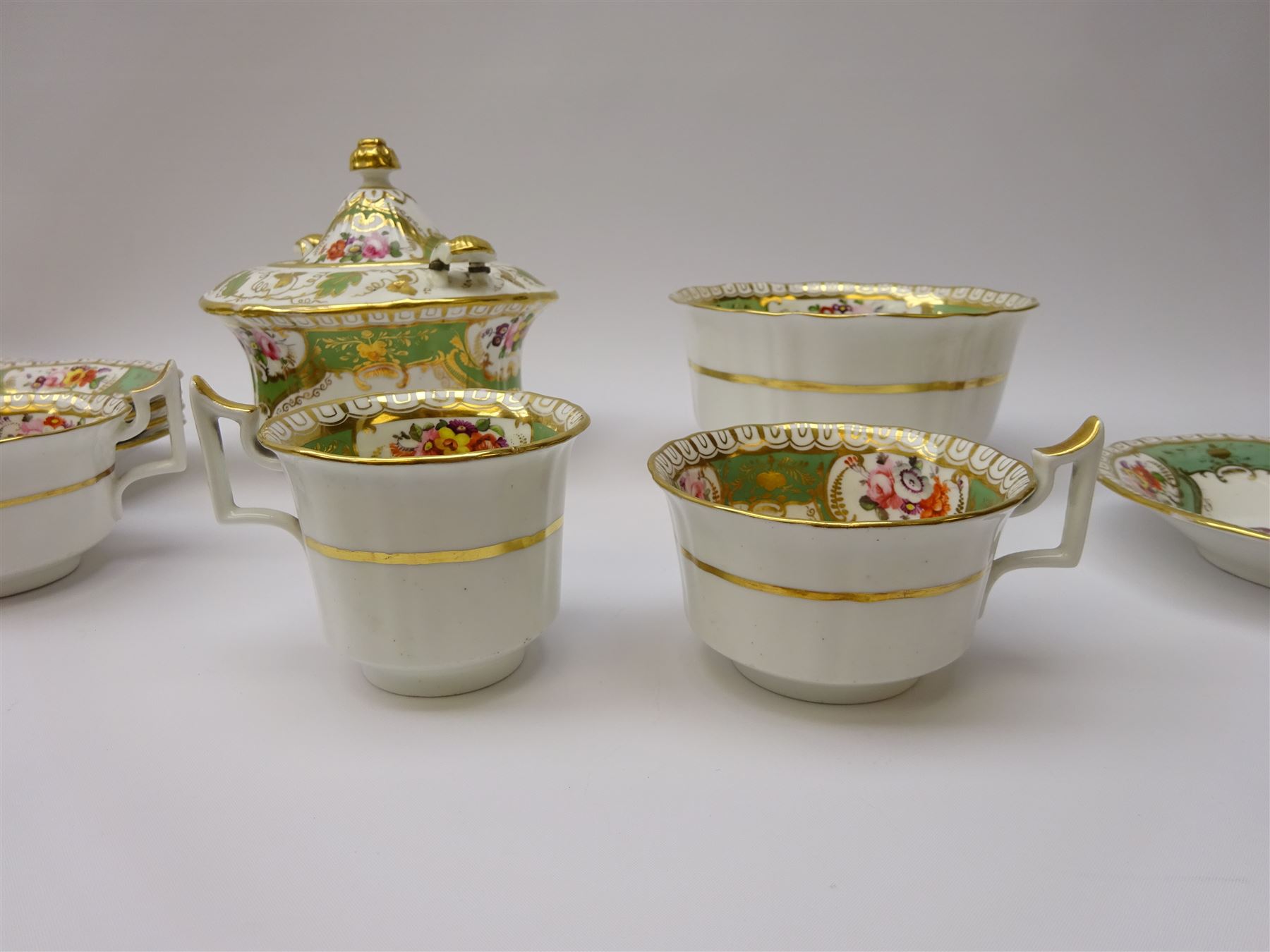 19th century English porcelain tea service - Image 2 of 10