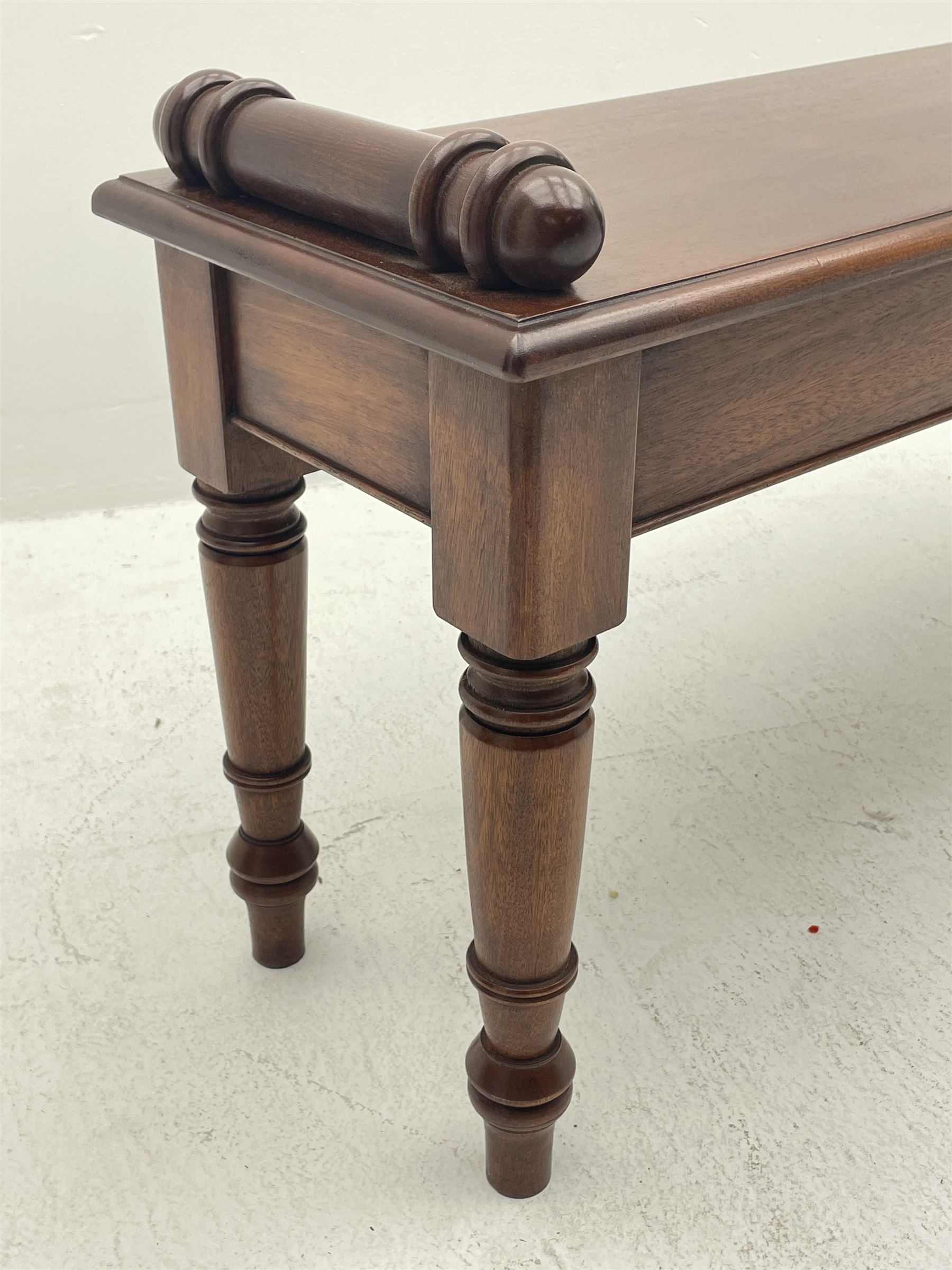 Victorian style mahogany window seat - Image 2 of 3