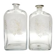 Pair of Georgian glass spirit decanters