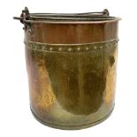 Large 19th century brass and copper bucket