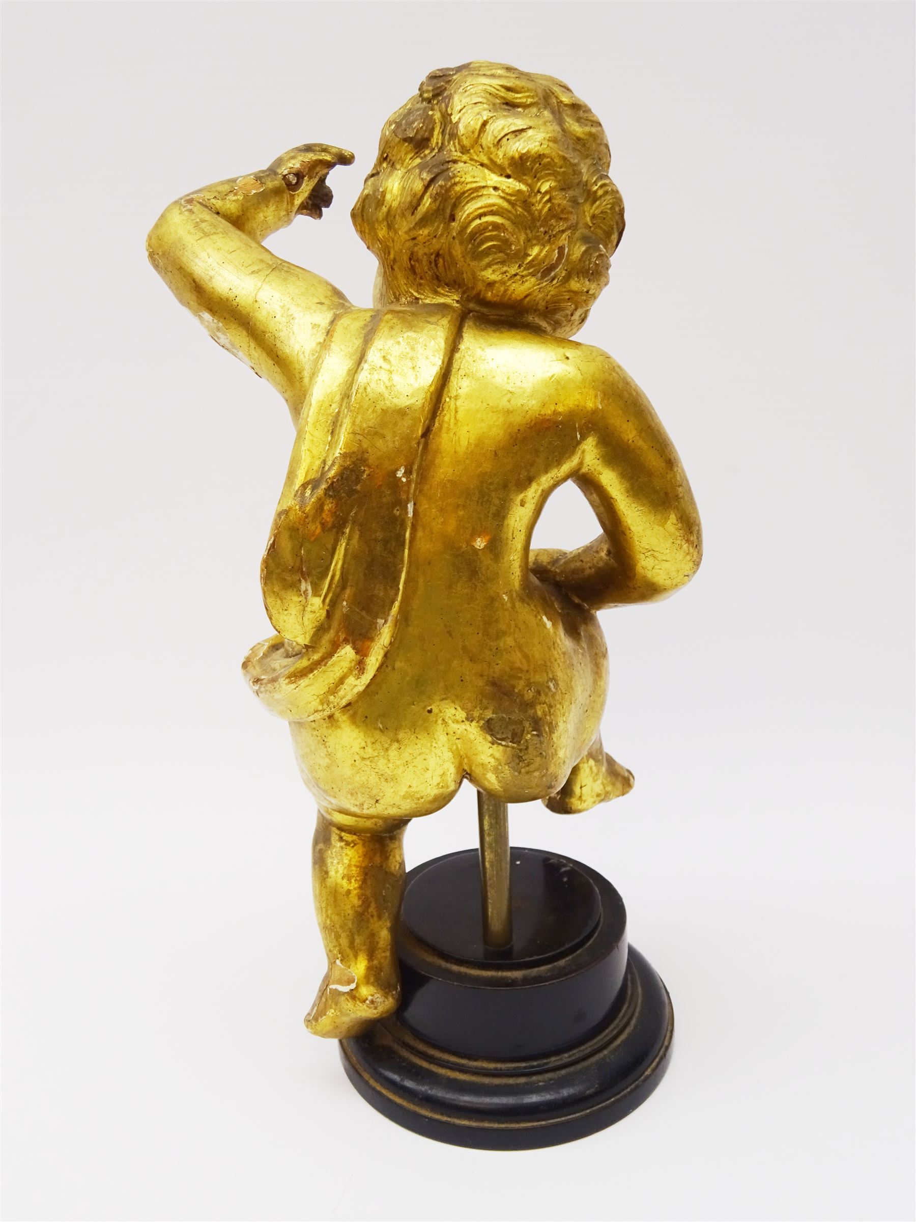 Early 18th century giltwood and gesso figure - Image 7 of 13