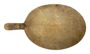 'Mouseman' oval oak cheeseboard