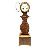 Miniature longcase clock in yew wood case