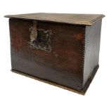 18th century oak boarded box