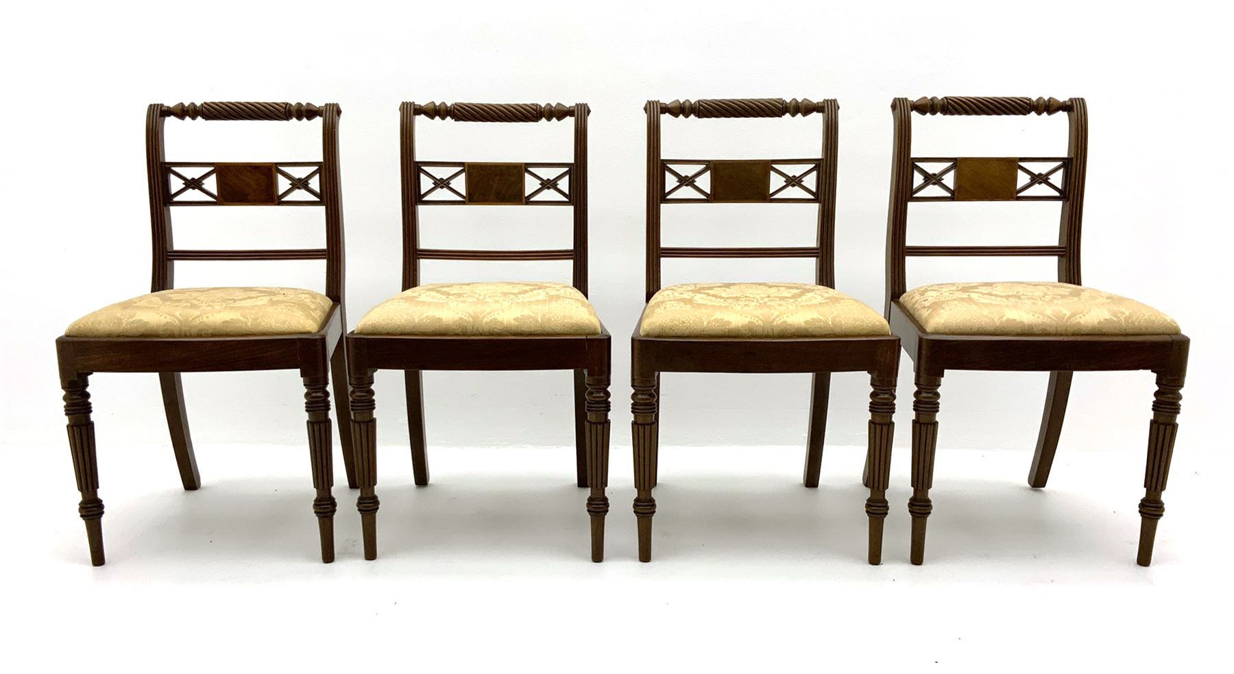 Set of fourteen Regency mahogany dining chairs - Image 4 of 8