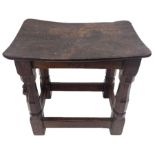 'Mouseman' 1930/40s adzed oak joint stool