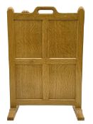 ‘Mouseman’ oak four panel firescreen