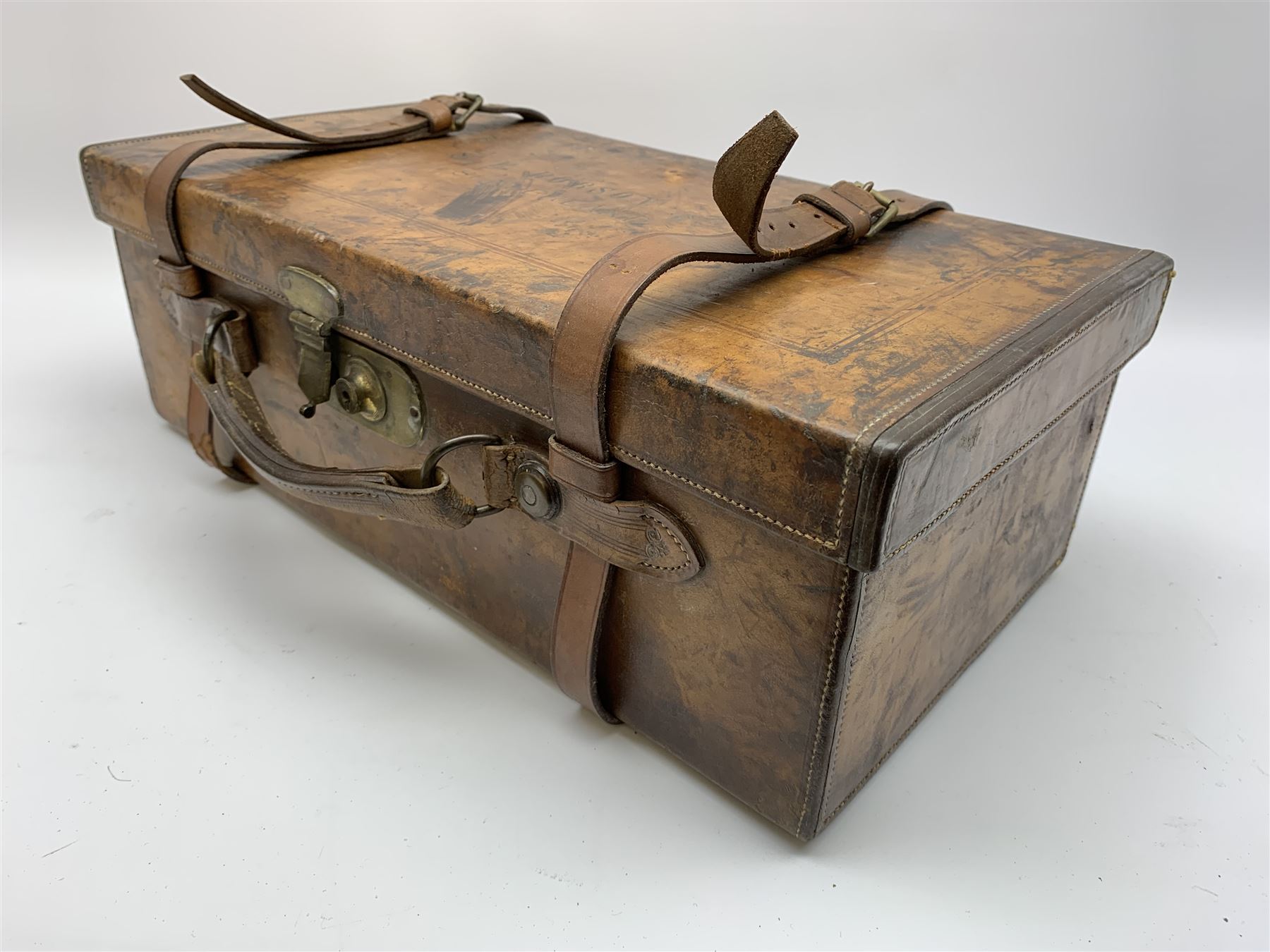 Late 19th/early 20th century leather gun cartridge case - Image 4 of 8