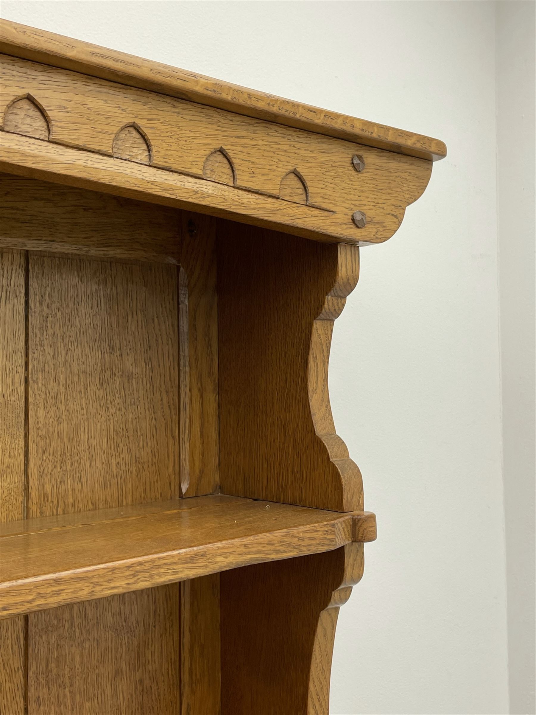 ‘Gnomeman’ adzed oak dresser - Image 6 of 6